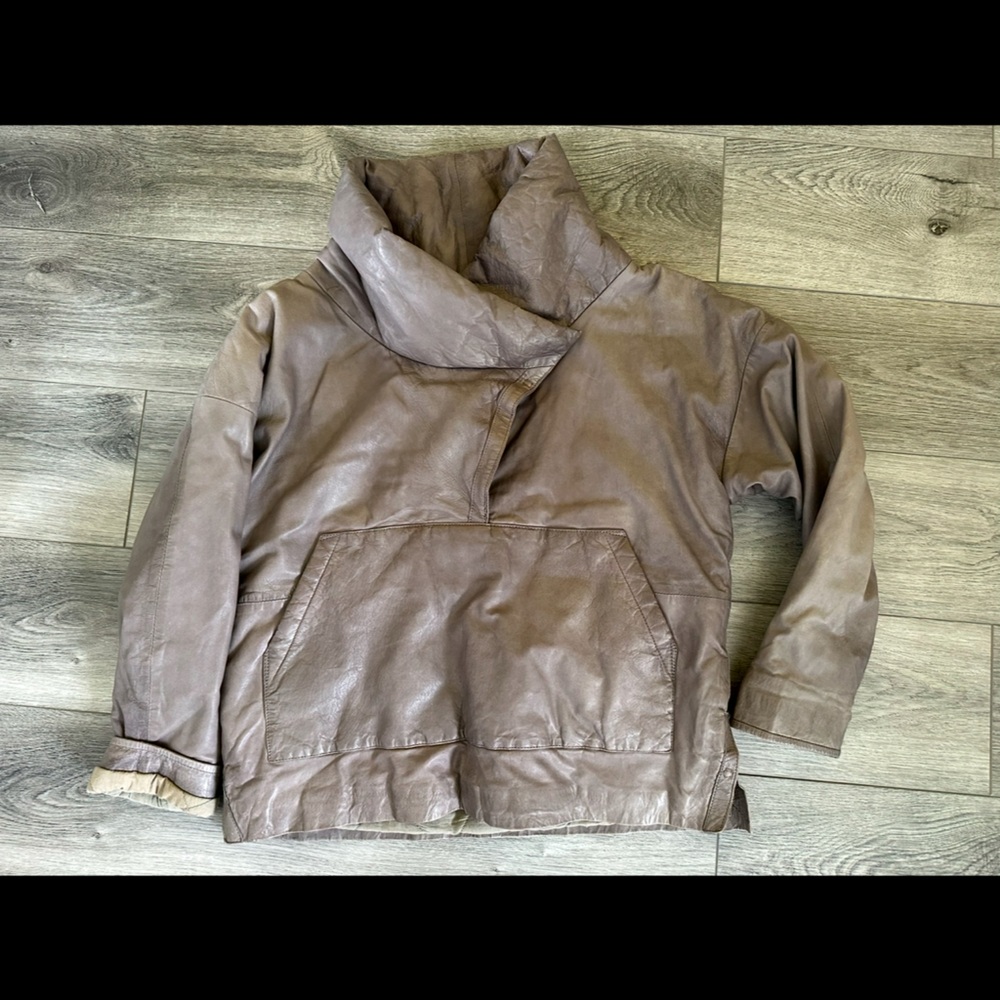 Humanoid Brown Leather Jacket